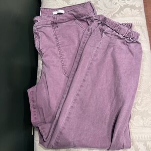 Purple Jogger Style Pants
